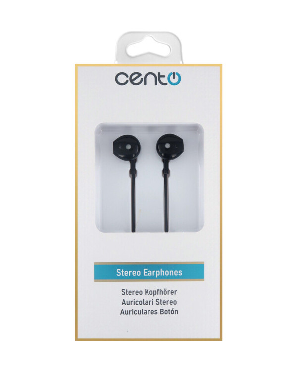 CENTO Earphones S101 Plastic Black (Jack)