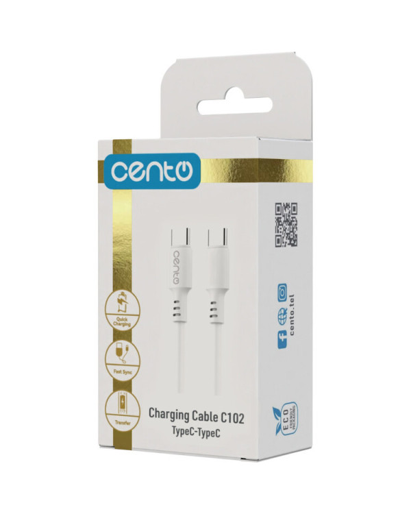 Cable CENTO C102 FAST TypeC-TypeC White