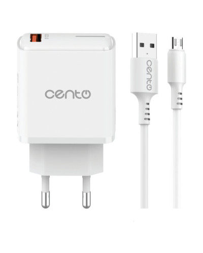 CENTO Wall Charger P211 FAST MicroUSB (USB 18W)