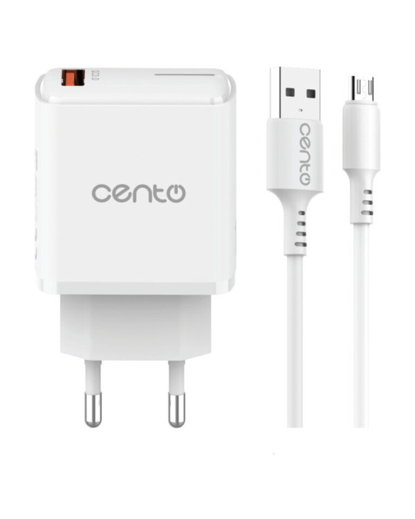 CENTO Wall Charger P211 FAST MicroUSB (USB 18W)