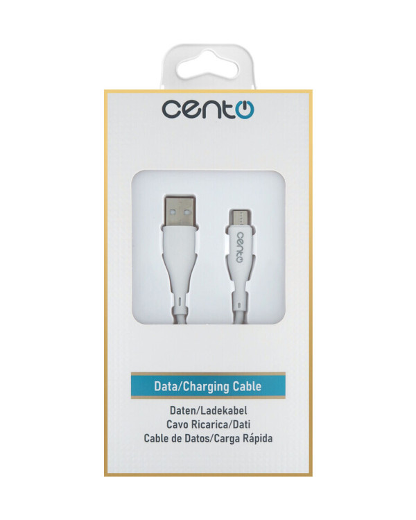 Cable CENTO C100 FAST MicroUSB-USB White