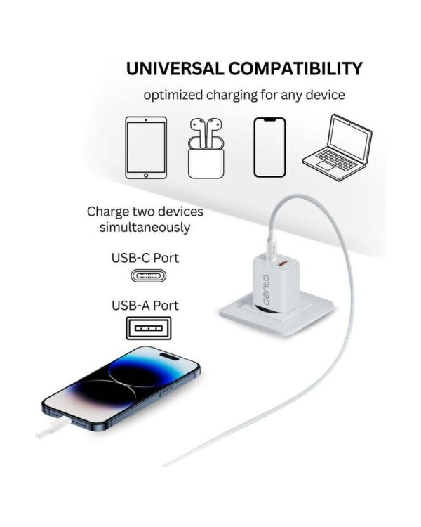 CENTO Wall Charger P216 FAST Iphone (TypeC+USB 30W)