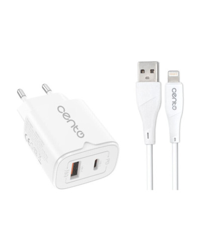 CENTO Wall Charger P216 FAST Iphone (TypeC+USB 30W)