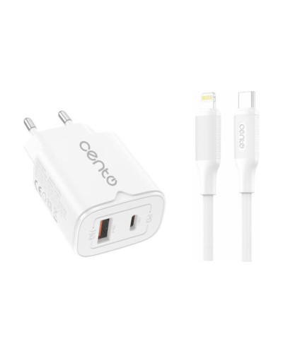 CENTO Wall Charger P216 FAST Iphone (TypeC+USB 30W)