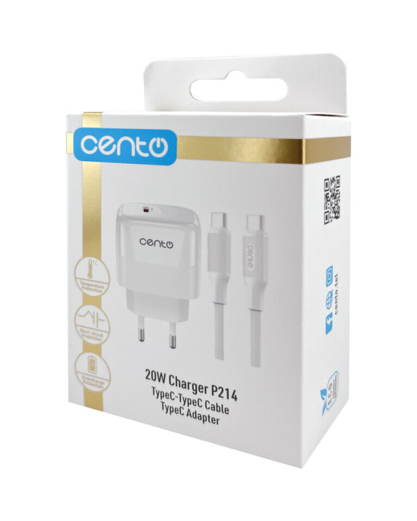 CENTO Wall Charger P214 FAST TypeC (TypeC 20W)