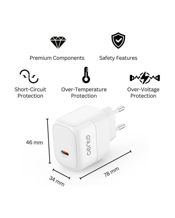 CENTO Wall Charger P214 FAST TypeC (TypeC 20W)