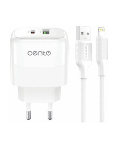 CENTO Wall Charger P212 FAST Iphone (TypeC+USB 20W)