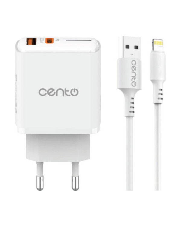 CENTO Wall Charger P212 FAST Iphone (TypeC+USB 20W) CENTO Wall Charger P212 FAST Iphone (TypeC+USB 20W)