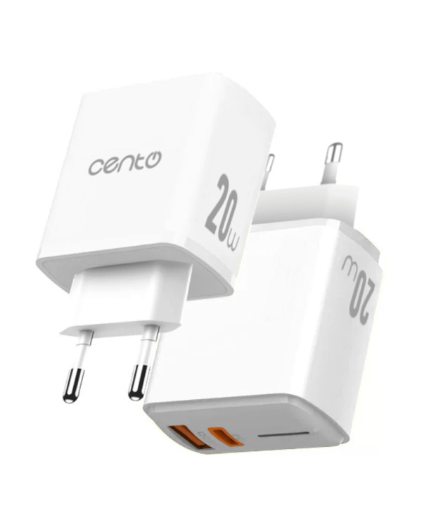 CENTO Wall Adapter P212 FAST TypeC+USB 20W