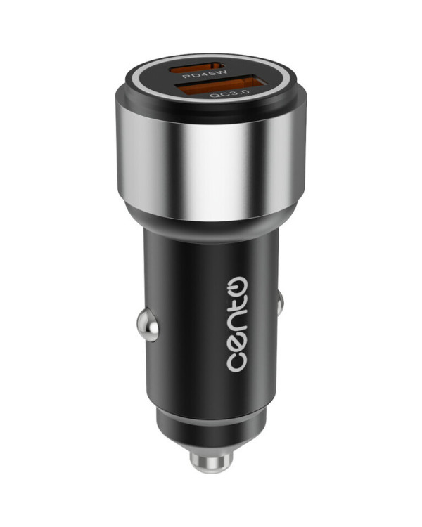 CENTO Car Adapter A102 FAST TypeC+USB 65W