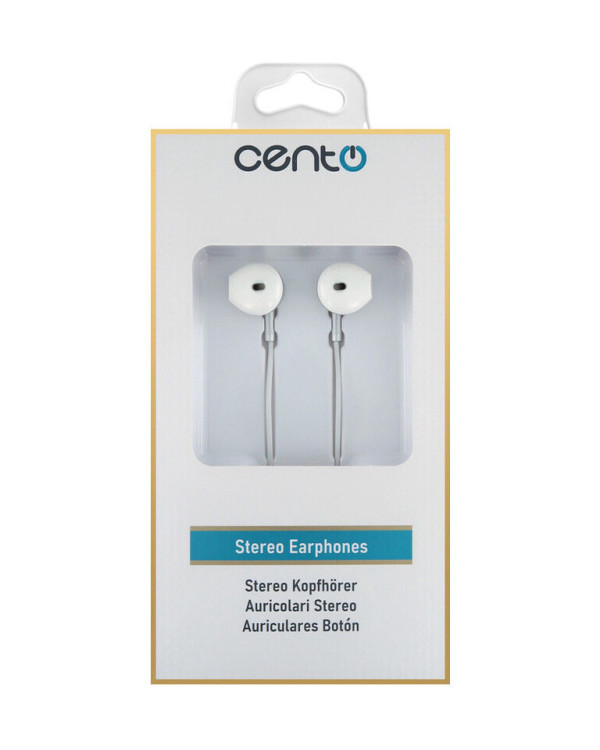 CENTO Earphones S102 Plastic White (Jack)