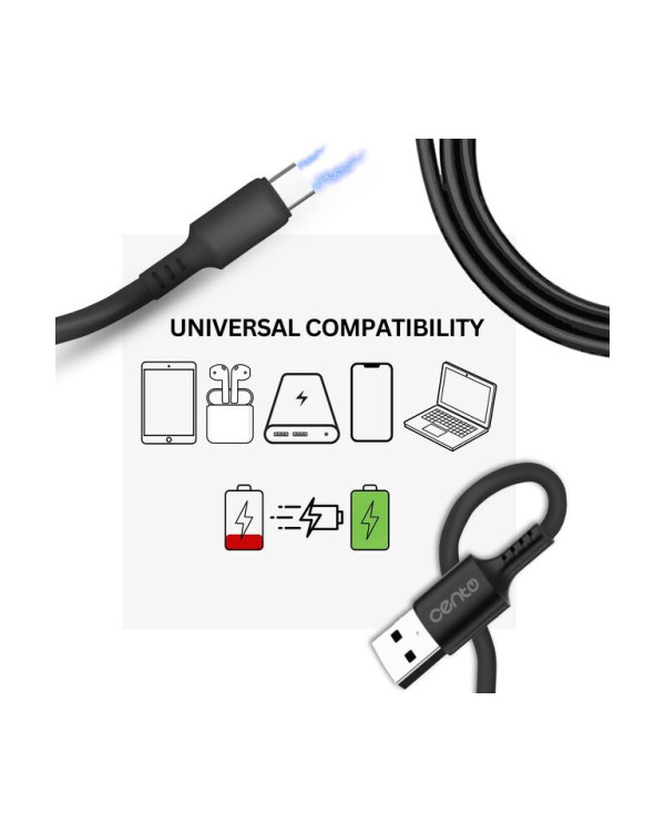 CENTO Cable C100 FAST TypeC-USB Black