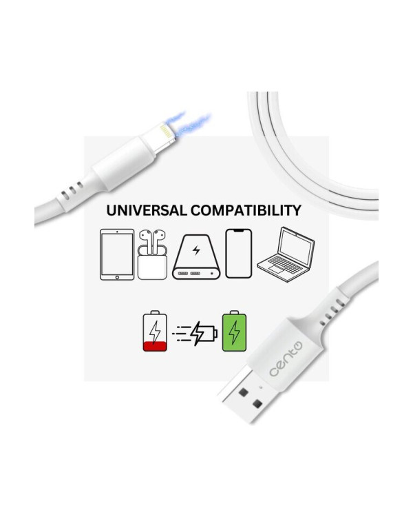 CENTO Cable C100 FAST Iphone-USB White