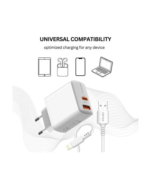 CENTO Wall Charger P212 FAST Iphone (TypeC+USB 20W) CENTO Wall Charger P212 FAST Iphone (TypeC+USB 20W)