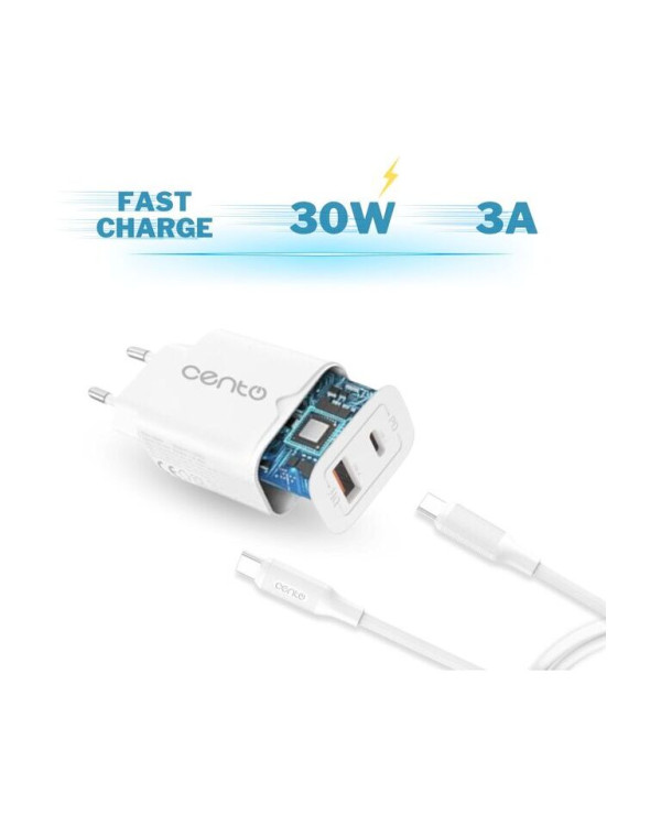 CENTO Wall Charger P216 FAST TypeC (TypeC+USB 30W)