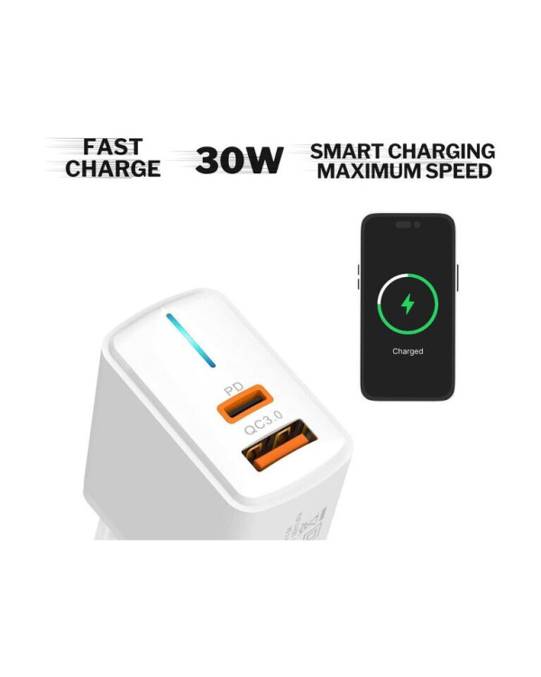 CENTO Wall Adapter P216 FAST TypeC+USB 30W