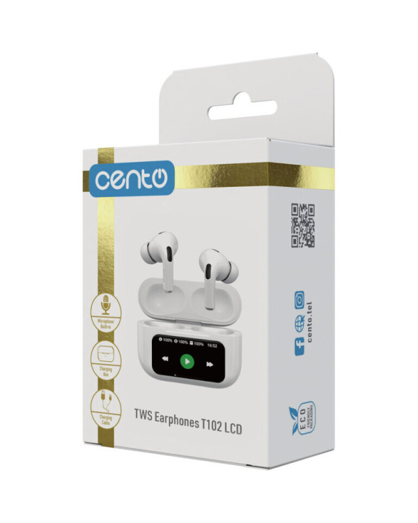 CENTO TWS Earphones T102 LCD