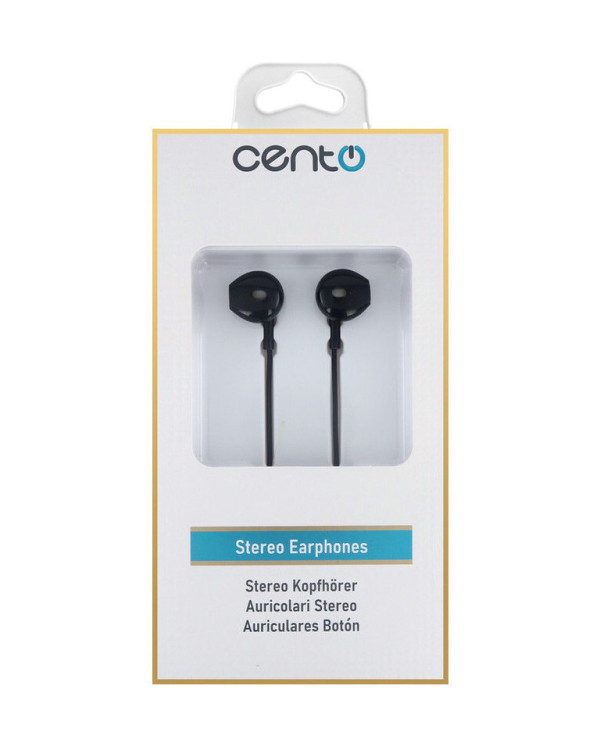 CENTO Earphones S102 Plastic Black (Jack)