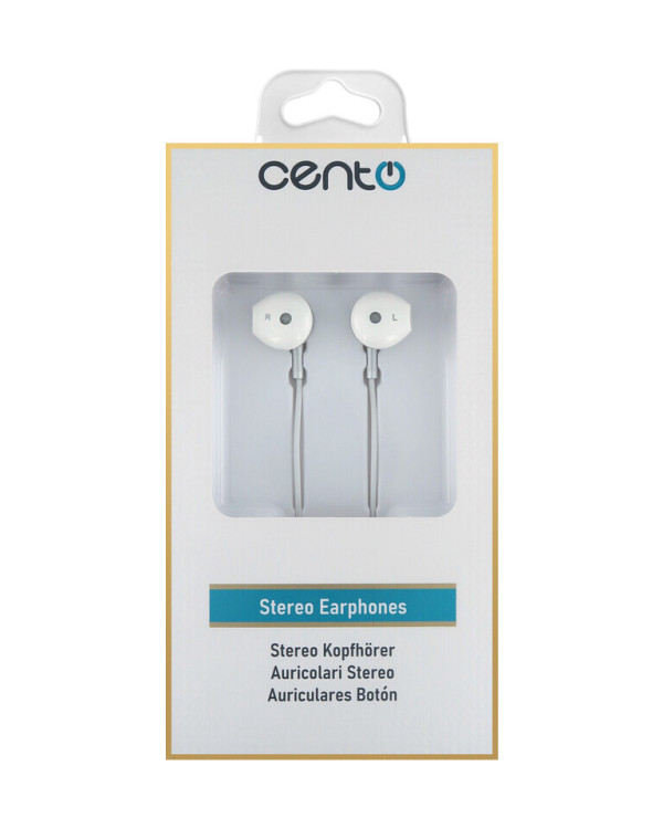 CENTO Earphones S101 Plastic White (Jack)
