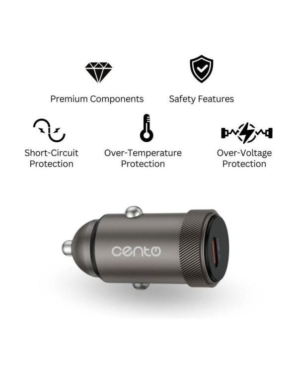 CENTO Car Adapter A101 TypeC 30W CENTO Car Adapter A101 TypeC 30W