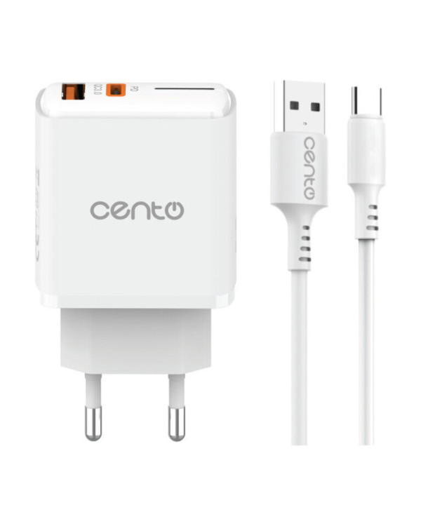 CENTO Wall Charger P212 FAST TypeC (TypeC+USB 20W) CENTO Wall Charger P212 FAST TypeC (TypeC+USB 20W)