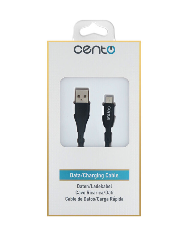 Cable CENTO C100 FAST MicroUSB-USB Black