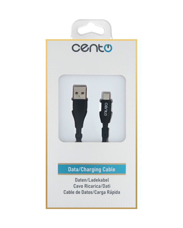 Cable CENTO C100 FAST MicroUSB-USB Black Cable CENTO C100 FAST MicroUSB-USB Black