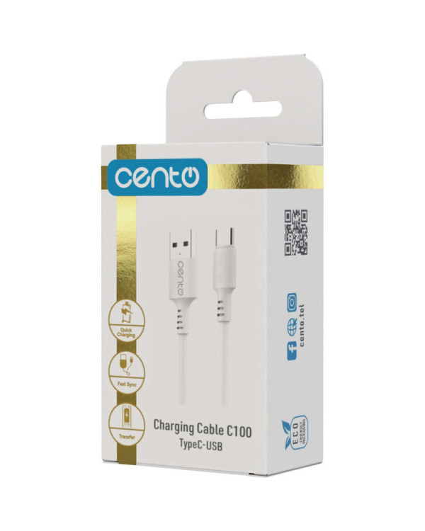 Cable CENTO C100 FAST TypeC-USB White