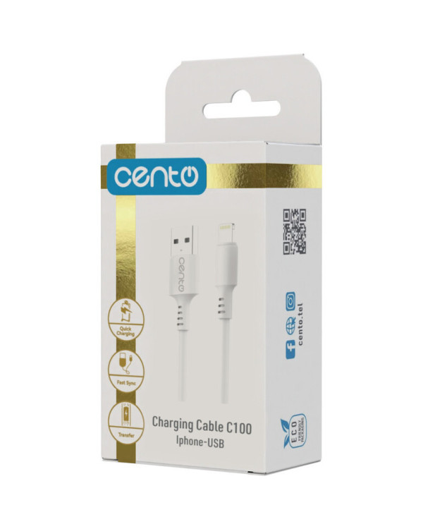 CENTO Cable C100 FAST Iphone-USB White
