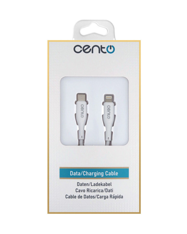 Cable CENTO C102 FAST TipC-Iphone White
