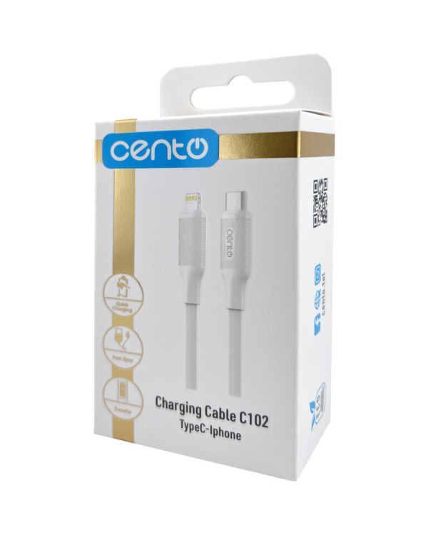 Cable CENTO C102 FAST TypeC-Iphone White