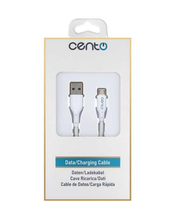 Cable CENTO C101 FAST MicroUSB-USB White Cable CENTO C101 FAST MicroUSB-USB White