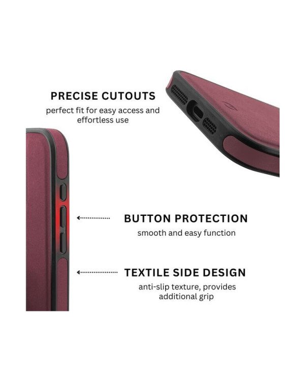 CENTO Case Napa Apple Iphone 15 Sangria Red CENTO Case Napa Apple Iphone 15 Sangria Red