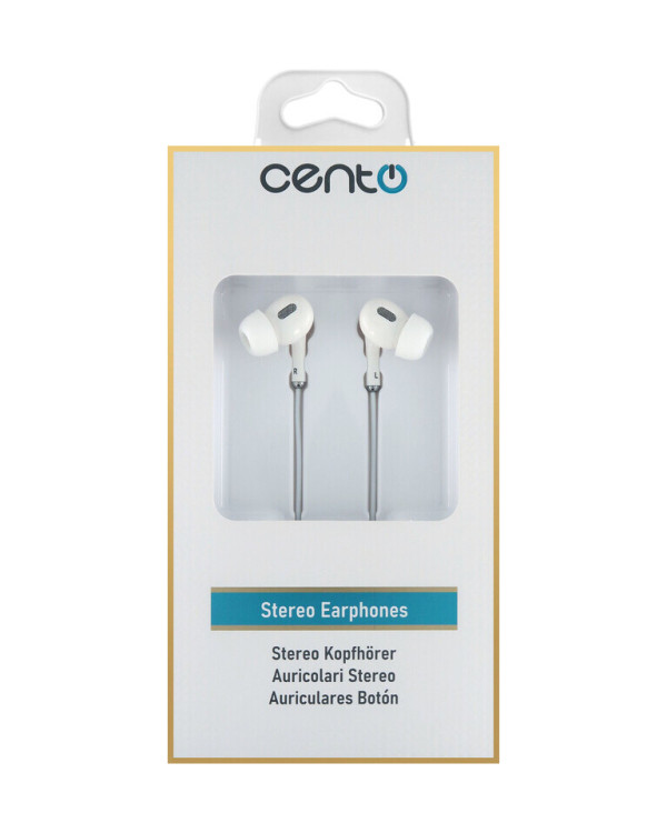 CENTO Earphones S100 Silicone White (Jack)