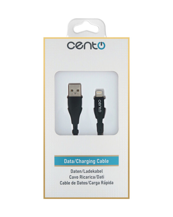 Cable CENTO C100 FAST Iphone-USB Black Cable CENTO C100 FAST Iphone-USB Black