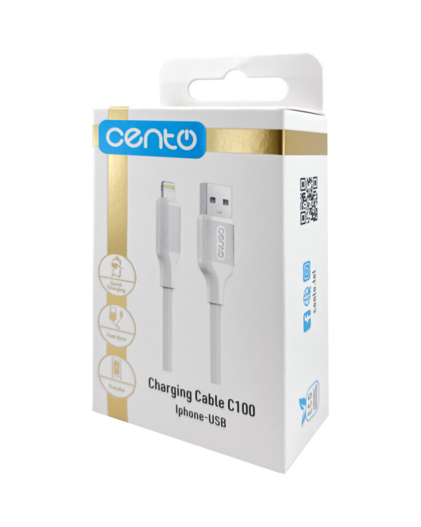 Cable CENTO C100 FAST Iphone-USB White