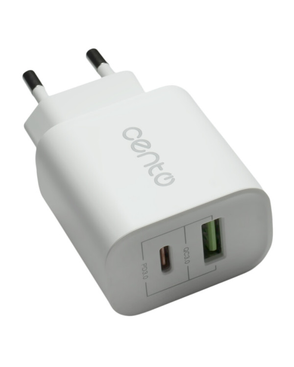 Wall Adapter CENTO P102 FAST TipC+USB 20W Wall Adapter CENTO P102 FAST TipC+USB 20W
