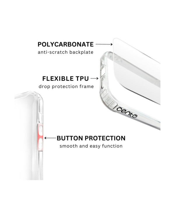 CENTO Case ComoPlus Apple Iphone 16e Transparent (MAGSAFE)